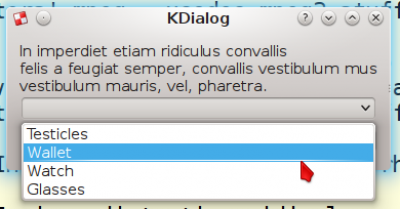 Another picture of using the ComboBox Kdialog