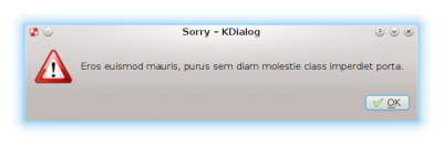 Picture of the Sorry Kdialog